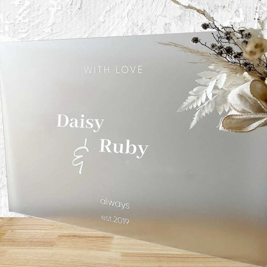 Welcome Wedding Sign – Frosted Acrylic