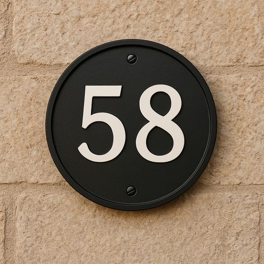 House Number Sign - Round