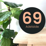 Modern Home Address Sign