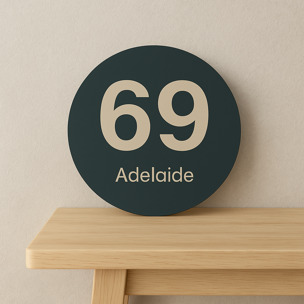 Modern Home Address Sign