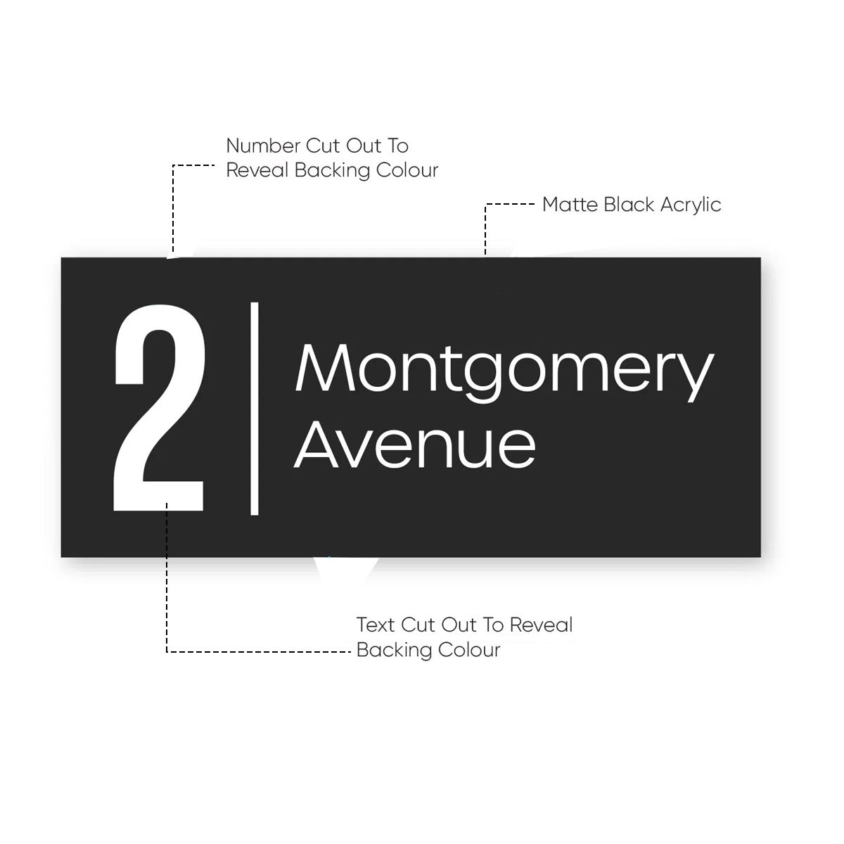 Rectangle House Number Sign