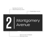 Rectangle House Number Sign