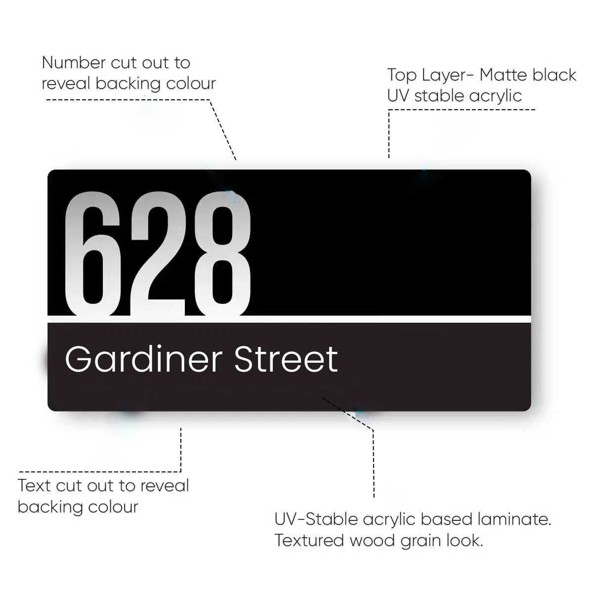 Rectangle House Number Plaque