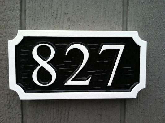 Rectangle House Number Sign