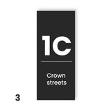 Rectangle House Number Sign