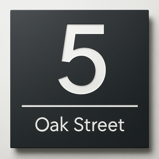 Square House Number Plaque