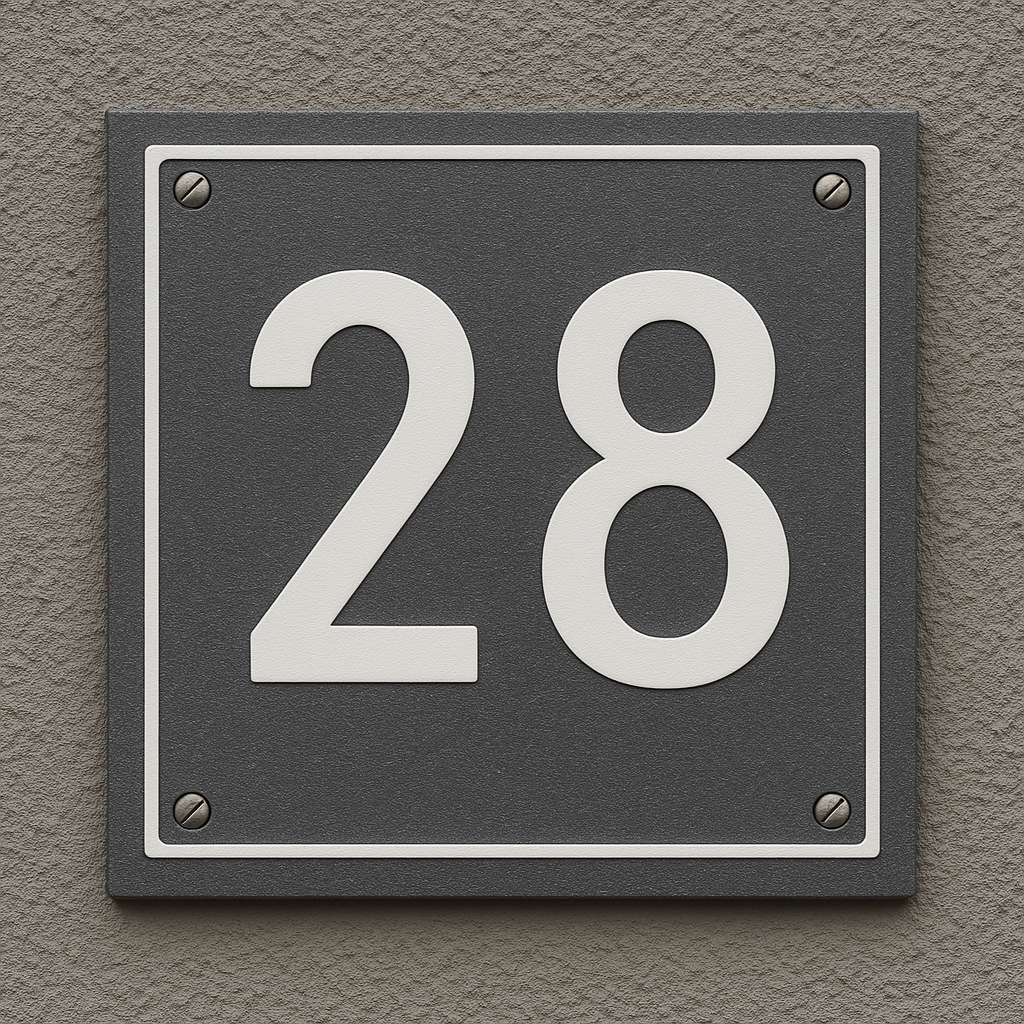 Square House number Sign
