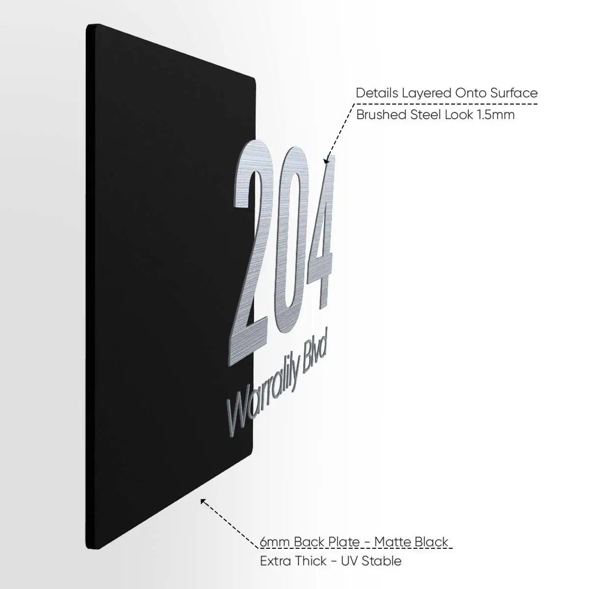 Square House number Sign