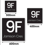 Square House number Sign