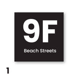 Square House number Sign