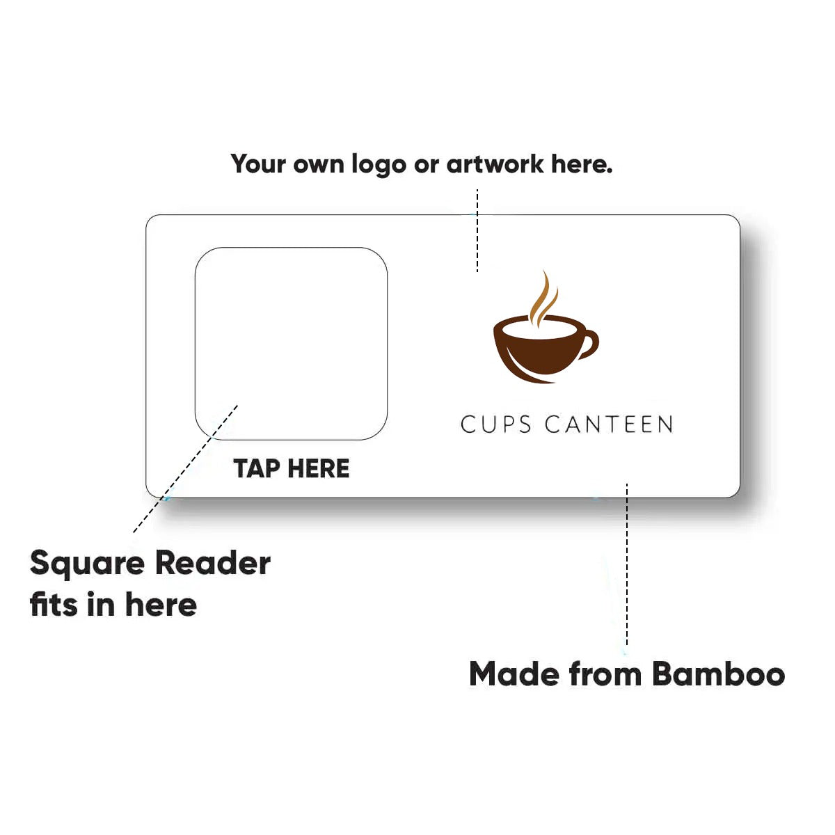 Square Reader Dock Personalized