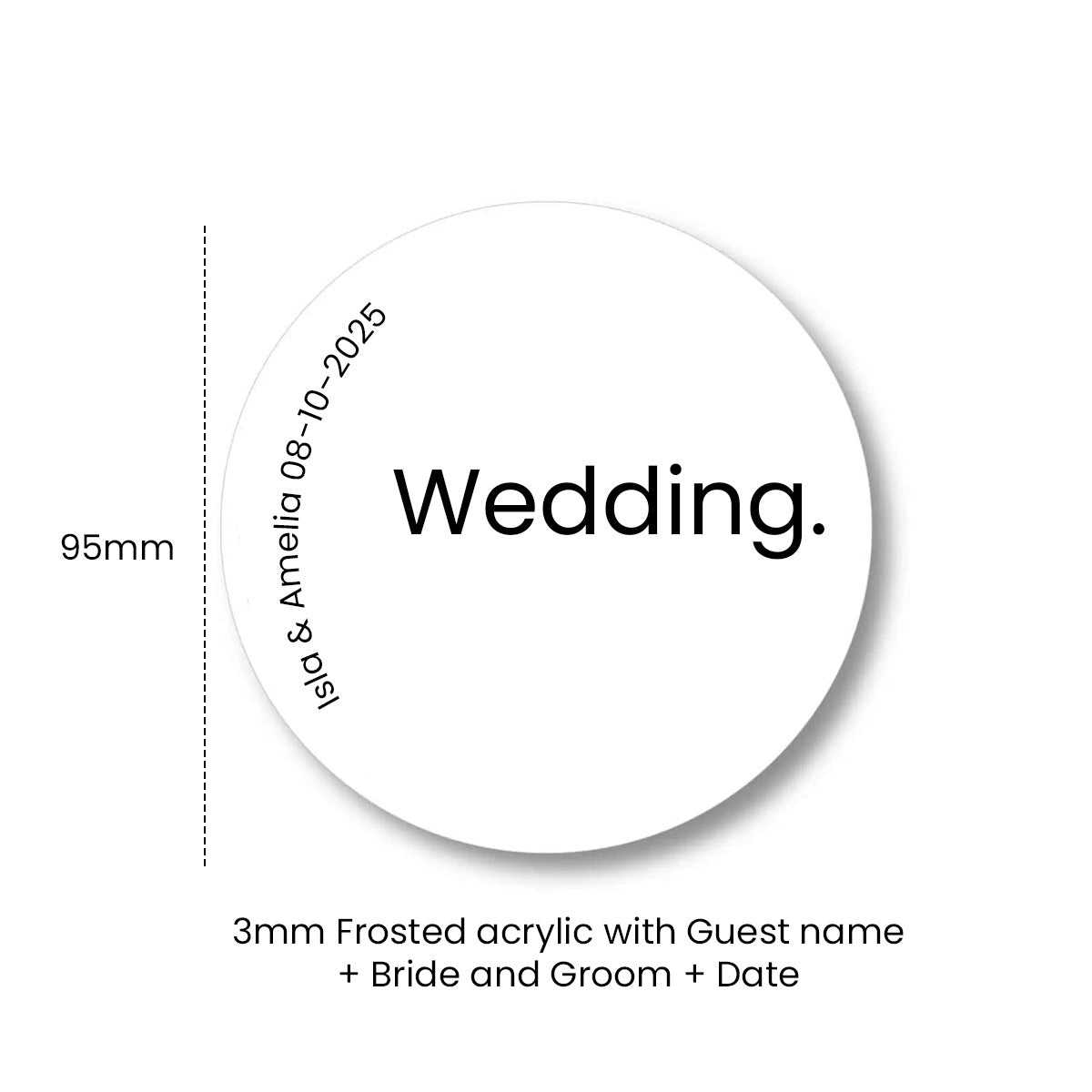 Wedding Coasters Frosted