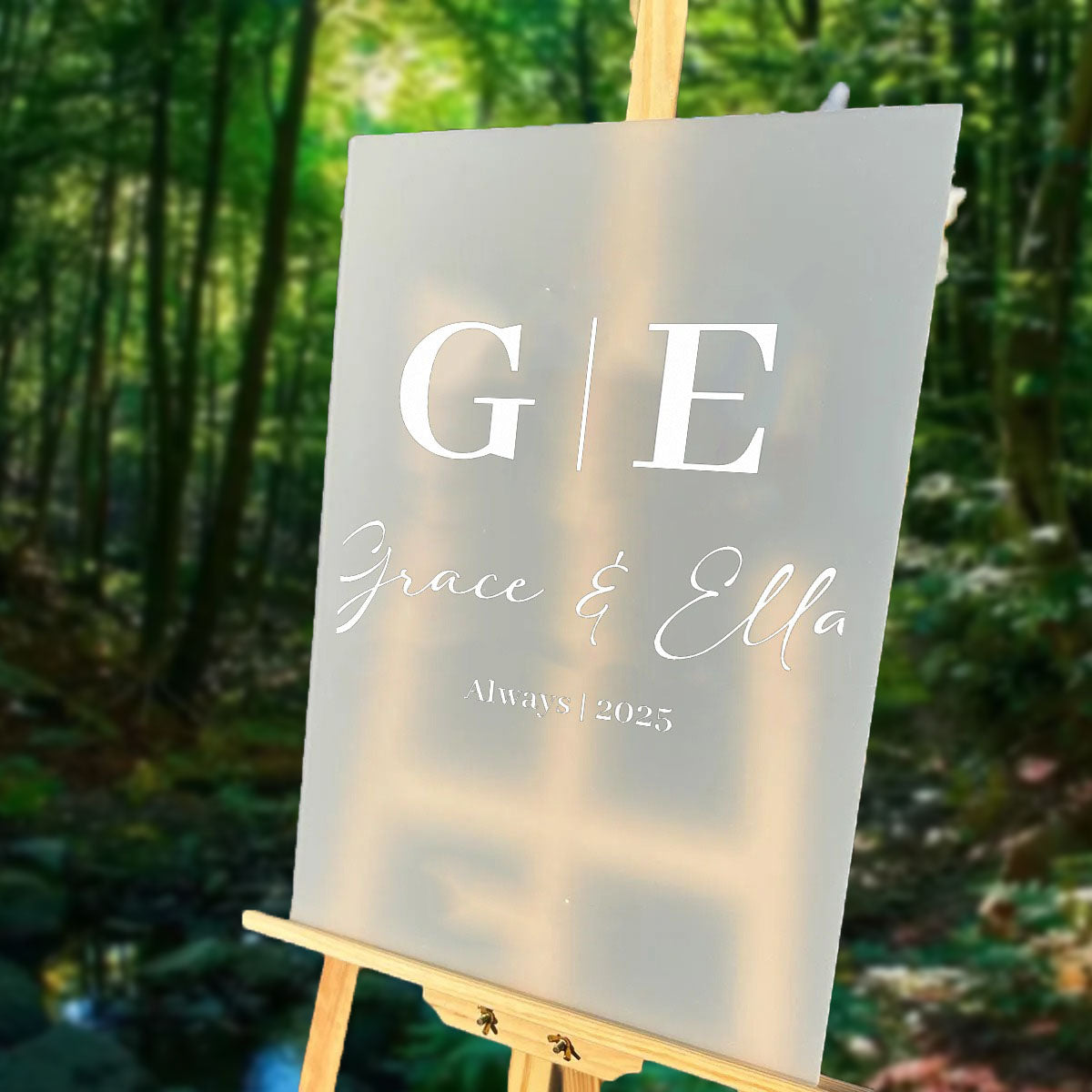 Wedding Welcome Sign – Deluxe Frosted