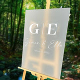 Wedding Welcome Sign – Deluxe Frosted